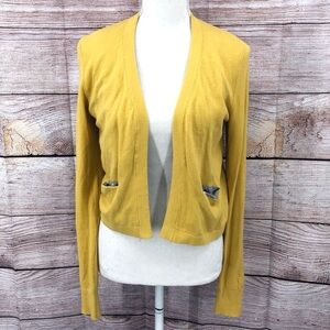 Anthropologie Monogram HWR Satin Floral Print Lined Cardigan Sweater Size XS